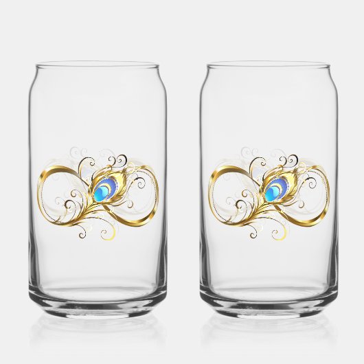 Infinité avec plume de paon doré (Recto)