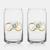 Infinité avec plume de paon doré (Verso)