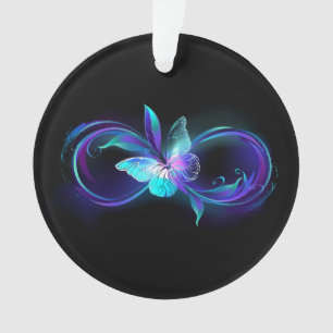 Infinité brillante avec papillon magique