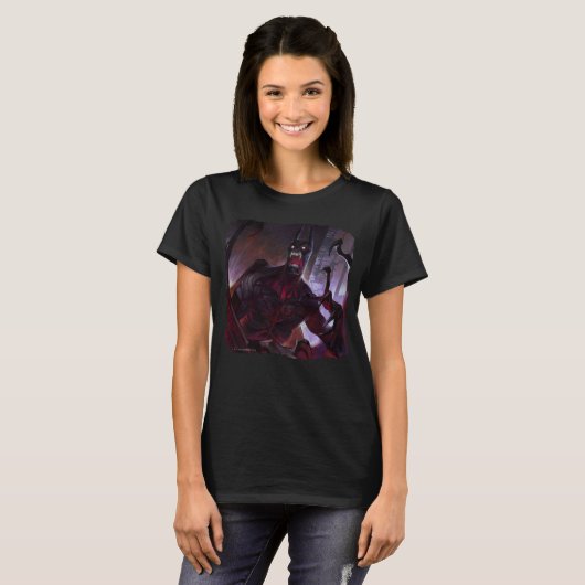 Infinite Crisis Vampire Batman Illustratie T-shirt (Voorkant volledig)