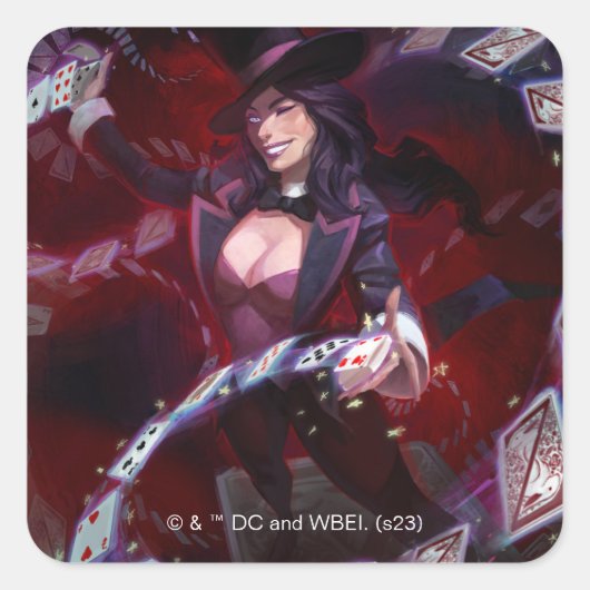 Infinite Crisis Zatanna illustratie Vierkante Sticker (Voorkant)