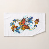 Infinité de papillons monarques (Serviette à main)