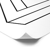 Infinite driehoek geometrische optische illusie poster (Hoek)