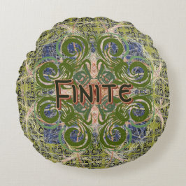 Infinite - Green Abstract by Alexandra Cook Rond Kussen