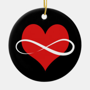 Infinite hart keramisch ornament