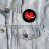 Infinite hart ronde button 5,7 cm (In situ)