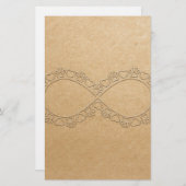 Infinite Love Dog Paw Print Briefpapier (Voorkant / Achterkant)