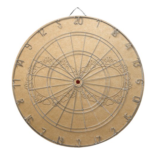 Infinite Love Dog Paw Print Dartbord (Voorkant)