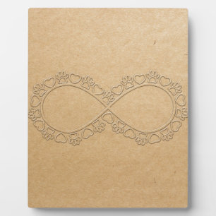 Infinite Love Dog Paw Print Fotoplaat
