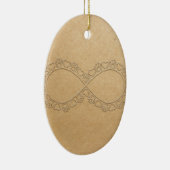 Infinite Love Dog Paw Print Keramisch Ornament (Rechts)