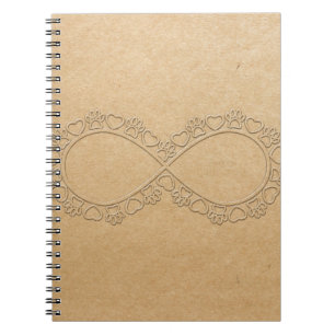 Infinite Love Dog Paw Print Notitieboek