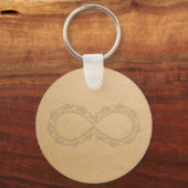 Infinite Love Dog Paw Print Sleutelhanger (Voorkant)