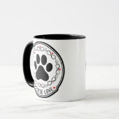 Infinite Love Paw Print Pet Memorial Mug (Devant gauche)