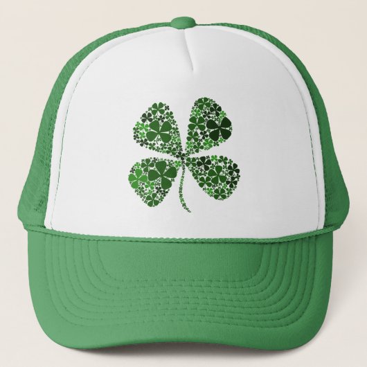 Infinite Luck 4-leaf Clover Trucker Pet (Voorkant)