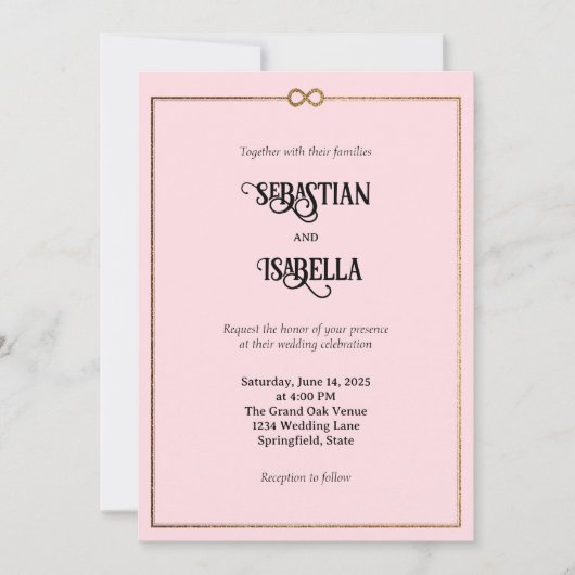 Infinité personnalisée Love Faire-part de mariage  (Devant)