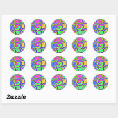 Infinite regenboogspieren ticker ronde sticker (Vel)