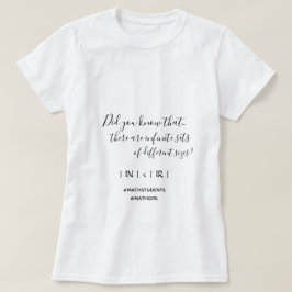 Infinite sets materie Wiskunde Girl T-Shirt