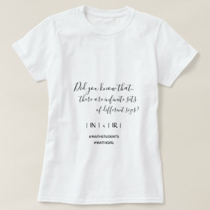 Infinite sets materie Wiskunde Girl T-Shirt