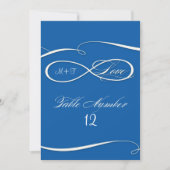 Infinite symbool teken Infinite Love Table Numbers Kaart (Voorkant)
