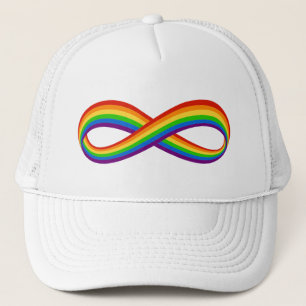 Infinite symbool voor regenboogliefde Aangepaste h Trucker Pet