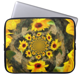 Infinite zonnebloemen laptophoes laptop sleeve