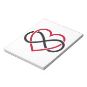 Infiniteit hart, nooit einde liefde notitieblok (Gedraaid)