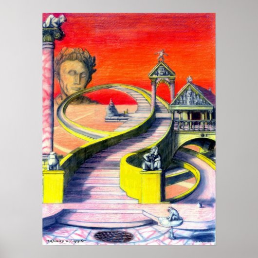 Infiniteit met appel - Poster (Voorkant)