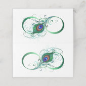 Infiniteitssymbool met Peacockdoether (Buitenkant ongevouwen)