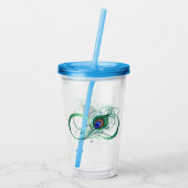 Infiniteitssymbool met Peacockdoether Acryl Drinkbeker (Achterkant)