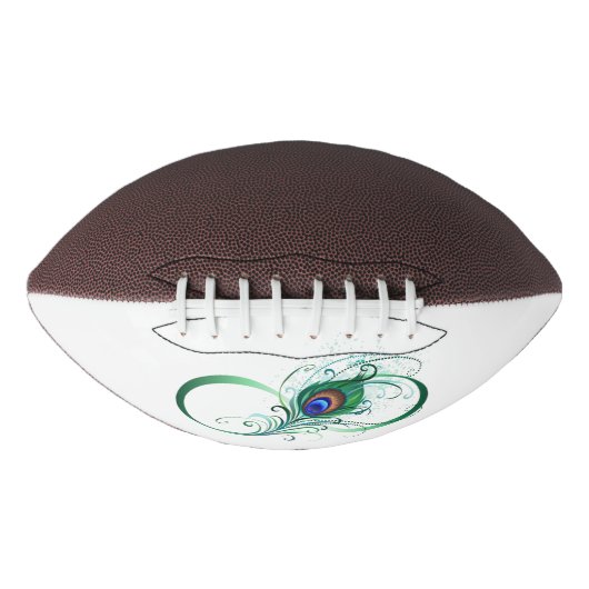 Infiniteitssymbool met Peacockdoether American Football (Voorkant)