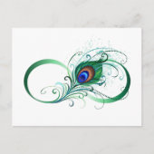 Infiniteitssymbool met Peacockdoether Briefkaart (Voorkant)