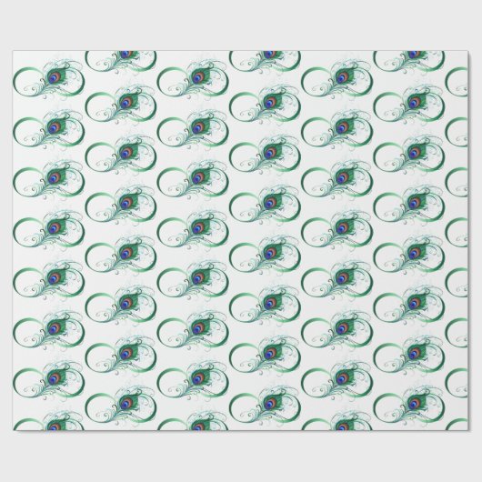 Infiniteitssymbool met Peacockdoether Cadeaupapier (Vlak)