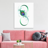 Infiniteitssymbool met Peacockdoether Canvas Afdruk (Insitu (Woonkamer))