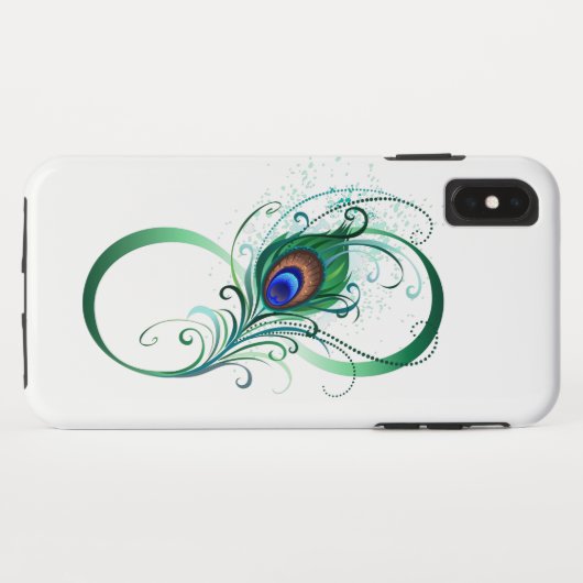 Infiniteitssymbool met Peacockdoether Case-Mate iPhone Case (Achterkant (horizontaal))