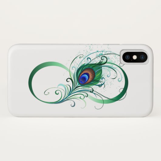 Infiniteitssymbool met Peacockdoether Case-Mate iPhone Case (Achterkant (horizontaal))