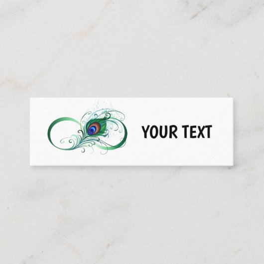 Infiniteitssymbool met Peacockdoether Contactkaartje (Voorkant)