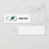 Infiniteitssymbool met Peacockdoether Contactkaartje (Voorkant / Achterkant)