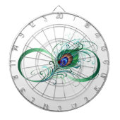 Infiniteitssymbool met Peacockdoether Dartbord (Voorkant)