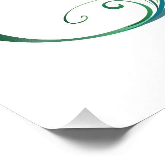 Infiniteitssymbool met Peacockdoether Foto Afdruk (Hoek)