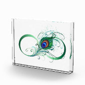 Infiniteitssymbool met Peacockdoether Fotoblokken (Rechts)