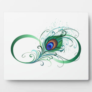 Infiniteitssymbool met Peacockdoether Fotoplaat