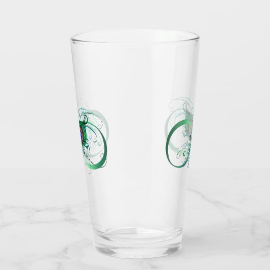 Infiniteitssymbool met Peacockdoether Glas (Rechts)