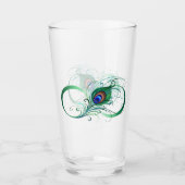 Infiniteitssymbool met Peacockdoether Glas (Voorkant)