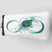 Infiniteitssymbool met Peacockdoether Golfheadcover (Voorkant)