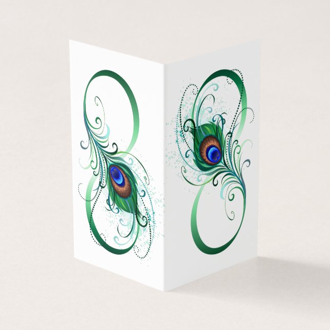 Infiniteitssymbool met Peacockdoether Kaart (Buitenkant)