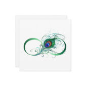 Infiniteitssymbool met Peacockdoether Kaart (Voorkant / Achterkant in situ)