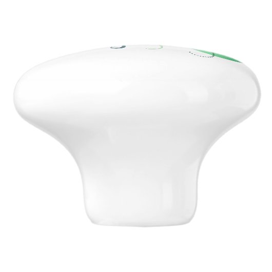 Infiniteitssymbool met Peacockdoether Keramische Knop (Zijkant)