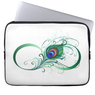 Infiniteitssymbool met Peacockdoether Laptop Sleeve