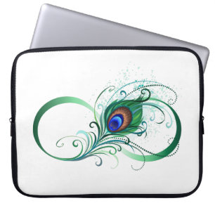 Infiniteitssymbool met Peacockdoether Laptop Sleeve