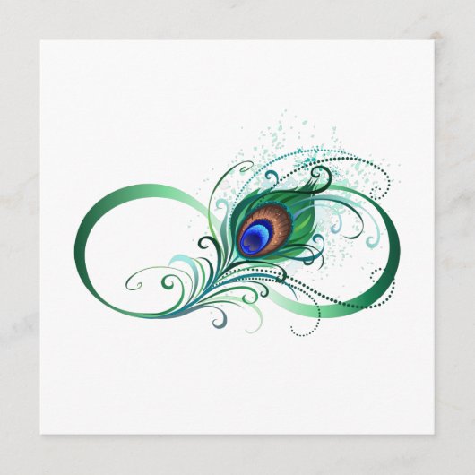 Infiniteitssymbool met Peacockdoether Menu (Voorkant)